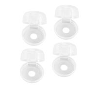 KOMBIUDA Cuisinière 4pcs de en Bouton Plastique de Blanc Couvercle Sécurité Protection Réutilisable pour Garçon et Filles sur Four et Plaque de Cuisson Gaz