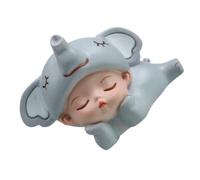 KOMBIUDA Décoration Gâteau Anniversaire Garçon Éléphant en Résine, Figurine Décorative Créative et Vive pour Fêtes D'garçon et Filles et Décoration de Gâteaux