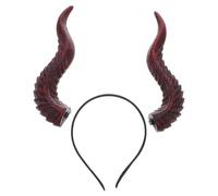 KOMBIUDA Démon Cornes Détachables Réglables -tête pour Costume Ox Accessoires Cosplay pour Fête Halloween et Mascarade