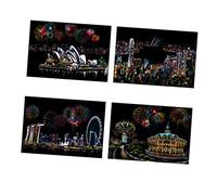 KOMBIUDA Dessin à Gratter Fait à La Main Pour Adultes Outil De Décompression Créatif Moyen Anti-stress Bricolage Relaxant Présent Original à Gratter