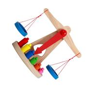 KOMBIUDA Éducatif à Balance en Bois pour Garçon et Filles Outil Pédagogique D’Éveil Montessori D’Équilibre pour Apprentissage Coordination Œil-Main et Calcul Simple