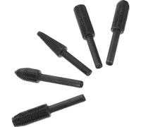 KOMBIUDA Ensemble de 5 Embouts pour Outils Rotatifs en Acier Noir - Kit de Limes Rotatives pour Meulage Gravure et Sculpture sur Métal et Bois - Accessoire Professionnel pour Travail