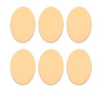 KOMBIUDA Éponges à Maquillage et Effet Naturel Visage Lot de 6 Ovales en Polyuréthane Hydrophile, Double Usage Sec et Humide, Économie de Poudre