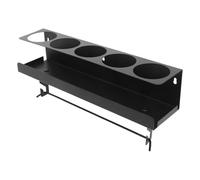 KOMBIUDA Étagère Murale en Métal Renforcé pour Rangement Mural de Garage Support Porte-Essuie-Tout Multifonction Organiseur Porte-Bouteilles et Distributeur Papier Toilette Fixation