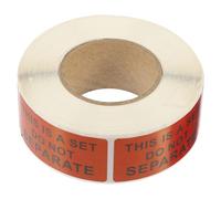 KOMBIUDA Étiquettes d'Avertissement d'Expédition Autocollantes 254 X 508 MM Rouleau de 500 Pièces Autocollants Adhésifs This Is A Set Do Not Separate pour Colis Utilisation