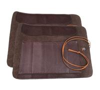 KOMBIUDA Étui à Couteaux de Sculpture en Cuir Marron Enroulable Design Multi-Poches, Organisateur Compact et Espace- pour Artisans en Déplacement