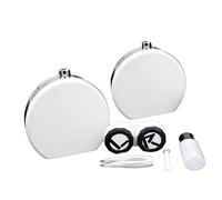 KOMBIUDA étui à lentilles étui avec Miroir Kit de Voyage Cas Mignon Blanche