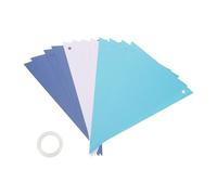 KOMBIUDA Fanion Bannière Banderole Drapeaux Multicolore Triangle Fanion Bannière Drapeau Métallique De Banderole Triangulaire Multicolore Guirlande Triangulaire Dorée