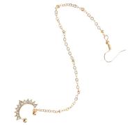 KOMBIUDA Fausse boucle de nez avec chaîne dorée non percée anneau de nez à oreille pour femme accessoire clip inspiré danse africaine léger et confortable pour fêtes et festivals