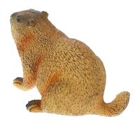 KOMBIUDA Figurine de Marmotte Simulée Réaliste, Décoration de Jardin et Intérieur, Modèle Animal en Résine, Ornement Éducatif pour Bureau, Chambre et École, Petite Statue Décorative