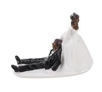 KOMBIUDA Figurine Résine Mariage Marié Décor Gâteau Anniversaire Romantique Ornement Couple Marié pour Fête et Maison