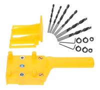 KOMBIUDA Gabarit de Perçage Droit Portable 15 Pièces Forets à Bois et Foret à Cheville Outil de Menuiserie Précis pour Perçage de Panneaux et Assemblages Bois