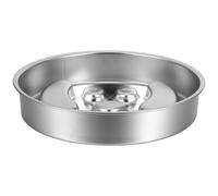 KOMBIUDA Gamelle Anti-Glouton pour Petits Chiens en Acier Inoxydable, Bol à Alimentation Lente Base Antidérapante, Plaque à Lécher Métallique pour Aliments Secs et Humides, Mangeoire Lente