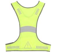 KOMBIUDA Gilet Réfléchissant Haute Visibilité pour Cyclisme et Course à Pied Taille Unique Couleur Jaune Fluorescent Léger et Respirant Protection Optimale en Conditions de Faible