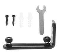 KOMBIUDA Guide de Sol Double Roue en Caoutchouc Noir pour Portes Coulissantes de Grange, Quincaillerie de Plancher Résistante Compatible Porte Coulissante Salle de Bain, Kit Guide au Sol