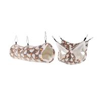 KOMBIUDA Hamac Peluche Doux pour Hamster et Cochons Nid de Sommeil Chaud et Confortable pour Petits Rongeurs Cachette Intime et Compacte Lot de Blanc Pêche-café