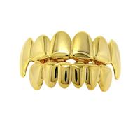 KOMBIUDA Hip Hop Jewelry Set Teeth Grill And Bottom Set Shiny Hip Hop Teeth Accessories For Costume Party And Everyday Use