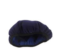 KOMBIUDA Housse de Siège Rembourrée en Polaire Bleu Foncé, Coussin Élastique 20 X 19,5 X 3 Cm pour Tabouret Pliant à Béquilles, Portable et Confortable, pour Voyage, Camping et Usage