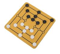 KOMBIUDA Jeu de Société Nine Men’S Morris Traditionnel Portable Plateau en Caoutchouc Pièces Plates de 23 MM Jeux de Table Familial pour Fêtes et Développement Stratégique