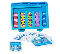 KOMBIUDA Jeu Éducatif Bois des Couleurs et Parcours Sensoriel pour Garçon Fille Coordination Main Œil et Motricité Fine Jeu de Plateau Éducatif Compact