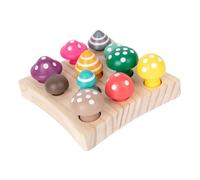 KOMBIUDA Jeu Éducatif en Bois Jeu De Récolte De Champignons Et Jeux D'association De Chiffres pour Garçons Et Filles Jouet Solide pour Apprentissage Et Créativité