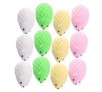 KOMBIUDA Jouet à Presser Hérisson Réaliste pour Garçon Et Filles Et Garçons, Petite Taille, Jouet Anti-Stress Créatif Décompression, Usage à La Maison, à L'école Voyage, Lot de 12 Pièces Multicolores