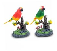 KOMBIUDA Jouet Oiseau Chantant avec Capteur de Mouvement Porte-Stylo pour Décoration Intérieure Nécessite Piles AA Couleur Aléatoire