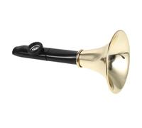 KOMBIUDA Kazoo professionnel en métal noir, instrument à vent kazoo en forme de trompette avec diaphragmes, facile à apprendre et portable pour débutants et adultes, école et voyage