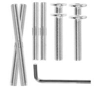 KOMBIUDA Kit Boulons M8 M10 à Double Extrémité en Acier Clé, Vis Filetées pour Montage de Poteaux Griffoirs, Accessoires pour Structure d'Escalade pour Chat