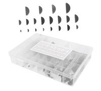 KOMBIUDA Kit D'assortiment De Clés Woodruff 135pcs en Acier Au Carbone Clé Demi- Métrique pour Mécaniciens Réparation D'équipements Mécaniques Rangement Pratique Ergonomique Ensemble Complet