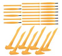 KOMBIUDA Kit de Fouilles Archéologiques pour Garçon et Filles 30 Pièces en Plastique Marteau, Burin et Brosse, Outils D’Excavation Éducatifs pour Paléontologie, Jeu Scientifique de