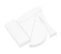 KOMBIUDA Kit de Lentilles Optiques Transparentes 5 Pièces en Acrylique pour Enseignement Scientifique Physique Lentilles Concaves et Convexes Semi-Circulaires Triangulaires et