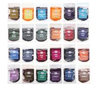 KOMBIUDA Kit de Pigments Tie-dye Multicolores, Poudre de Teinture Synthétique 24 Couleurs pour Vêtements et Écharpes, DIY Motifs sur Tissu, pour Garçon et Filles et Adultes, Loisirs
