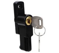 KOMBIUDA Kit de Remplacement de Loquet de Fenêtre T-type Noir en Abs et Alliage D'aluminium, Verrou Coulissant Sécurisé Design Simple pour Porte et Fenêtre