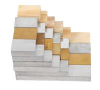 KOMBIUDA Kit Scientifique de 24 Blocs de Densité Rectangulaires en Bois Aluminium et Fer Dimensions Constantes pour Expériences Physiques en Classe et Laboratoire Matériel Pédagogique