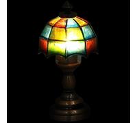 KOMBIUDA Lampe de Bureau LED Miniature 1/12 Abat-Jour Parapluie Semi-Transparent Métal et Plastique Hauteur 48 CM pour Maison de Poupée et Décor Miniature