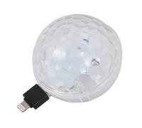 KOMBIUDA Lampe LED de Scène USB Rechargeable Boule Disco Colorée avec Contrôle Vocal Mini Lumière Dj pour Fête et Club Rotation Rythmée Musicale