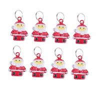 KOMBIUDA Lot de 10 Clochettes de Noël Père Noël en Fer Diamètre 095 CM Pendentifs pour Collier D’Animaux Accessoire DIY Léger et Sonore pour Décoration Festive