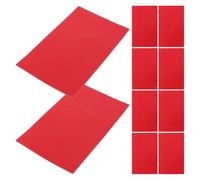 KOMBIUDA Lot de 10 Coussinets Antidérapants pour Chaussures à Talons Hauts, Autocollants en Silicone Rouge 130x80mm, Semelles Silencieuses et Résistantes à L’usure, Patchs