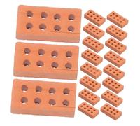 KOMBIUDA Lot de 100 Mini Briques Empilables pour Loisirs Créatifs Modèles de Briques Simulés en Plastique Maison Miniature Accessoires D'aménagement Paysager pour Garçon et Filles