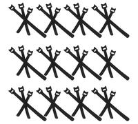 KOMBIUDA Lot de 150 Attaches de Câble Réutilisables de Tête de Chat, Sangle Autobloquante Noire 12-15-20 Cm, Organiseur de Câbles pour Gestion sous Bureau et Appareils Électroniques
