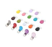 KOMBIUDA Lot de 17 Clips Métalliques Ronds pour Bretelles et Vêtements Pinces de Support en Métal Robuste Accessoire Couture Bébé Attache Tétine Polyvalente pour Bricolage et Fixation