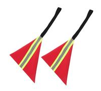 KOMBIUDA Lot de 2 Drapeaux de Sécurité Réfléchissants pour Kayak et Bateau Tissu Oxford de Mer Sangle Intégrée pour Signalisation Nautique et Assistance