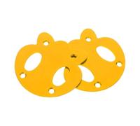 KOMBIUDA Lot de 2 Joints Anti-Enfoncement en Alliage d'Aluminium Jaune pour Skateboard Protection Panda Ronde pour Plateau de Longboard pour Figures Street et Réparations Accessoire