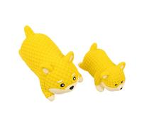 KOMBIUDA Lot De 2 Jouets Sonores pour Chiens De Taille en Latex Couineurs À Presser Couineurs pour L'Entraînement des Chiots en Émulsion Jaune