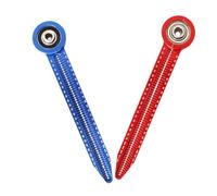KOMBIUDA Lot de 2 Mini Compas Portables en Alliage d'Aluminium Règle à Trous pour Compas Outil de Traçage de Cercles Précis pour Travail du Bois Menuiserie et Ingénierie Rouge et Bleu