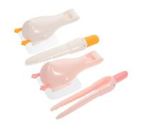 KOMBIUDA Lot de 2 Pinces à Épiler Antidérapantes pour Cheveux, Outil de Nettoyage Précis pour Canalisations, Petites Pinces de Salle de Bain Rose et Blanc, Ramassage des Poils,