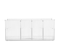 KOMBIUDA Lot de 2 porte-CD : Boîte de rangement pour disques DVD - Boîtier de rangement transparent en plastique avec séparateur pour étagère, bibliothèque, bureau, maison - Peut contenir