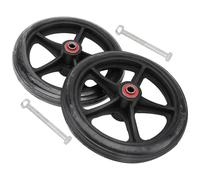 KOMBIUDA Lot de 2 Roues Solides 7 Pouces en Caoutchouc Polyuréthane pour Fauteuil Roulant Accessoires de Remplacement Silencieux et Antidérapants Compatibles Aides à la Mobilité Santé et