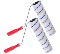 KOMBIUDA Lot de 2 Rouleaux à Peinture 12 Pouces Brosse Rotative pour Peinture Murale Manche Couleur Aléatoire Jaune et Bleu pour Décoration Intérieure et Murs Couleur